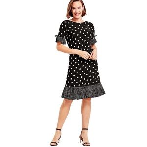 Talbots Crepe Polk A Dot Dress